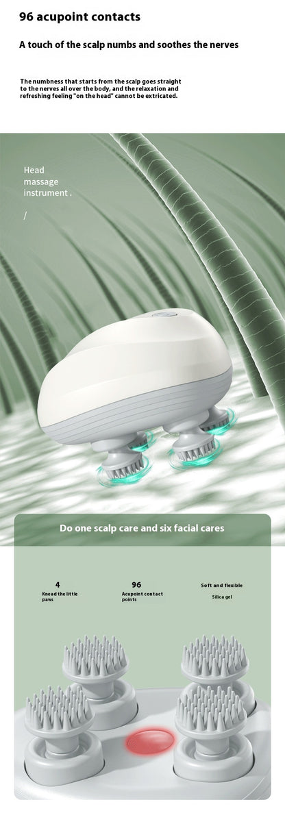 Rechargeable Electric Scalp Massager – Deep Relaxation Head & Neck Massage Device