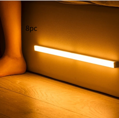 Motion Sensor LED Light Bar – Rechargeable Under Cabinet Night Light for Kitchen, Wardrobe & Stairs