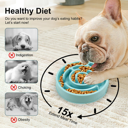 Slow Feeder Dog Bowl – Anti-Choking Puzzle Bowl for Dogs & Puppies