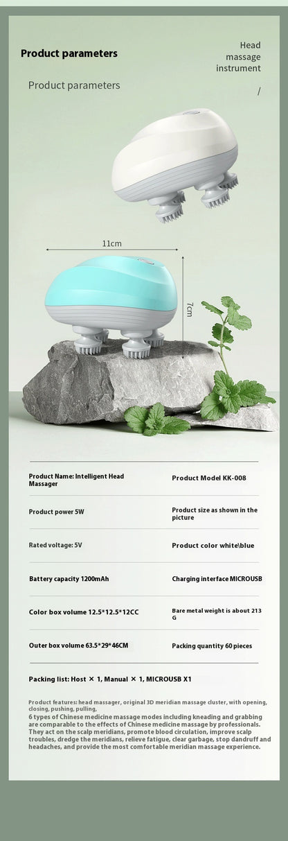 Rechargeable Electric Scalp Massager – Deep Relaxation Head & Neck Massage Device