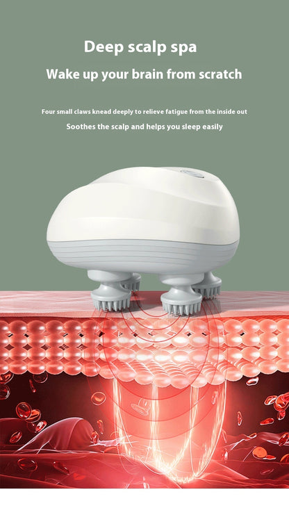 Rechargeable Electric Scalp Massager – Deep Relaxation Head & Neck Massage Device